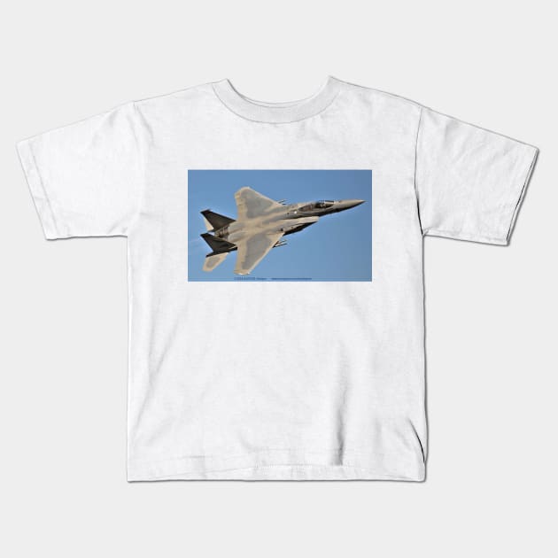 F-15C Eagle in Afterburner 2 Kids T-Shirt by acefox1